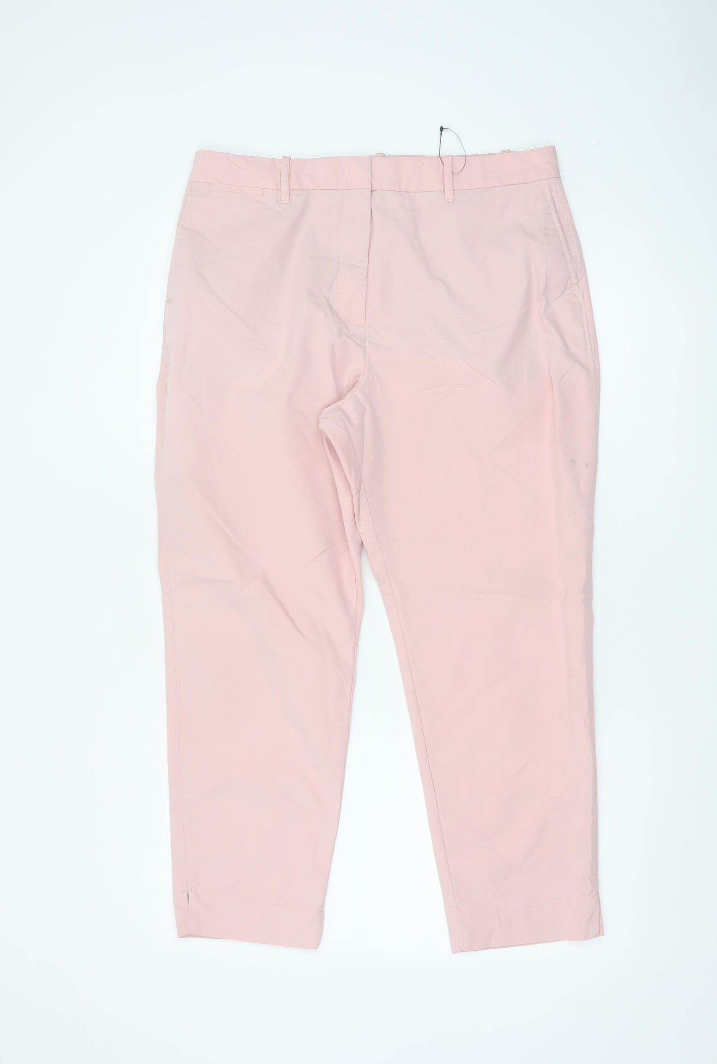 Marks and Spencer Women’s Pink Chino Trousers Size 14 Short Cotton Blend