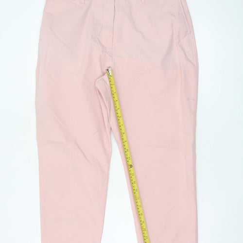 Marks and Spencer Women’s Pink Chino Trousers Size 14 Short Cotton Blend