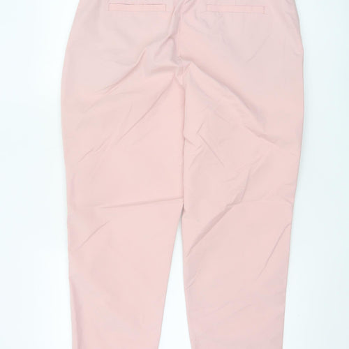 Marks and Spencer Women’s Pink Chino Trousers Size 14 Short Cotton Blend