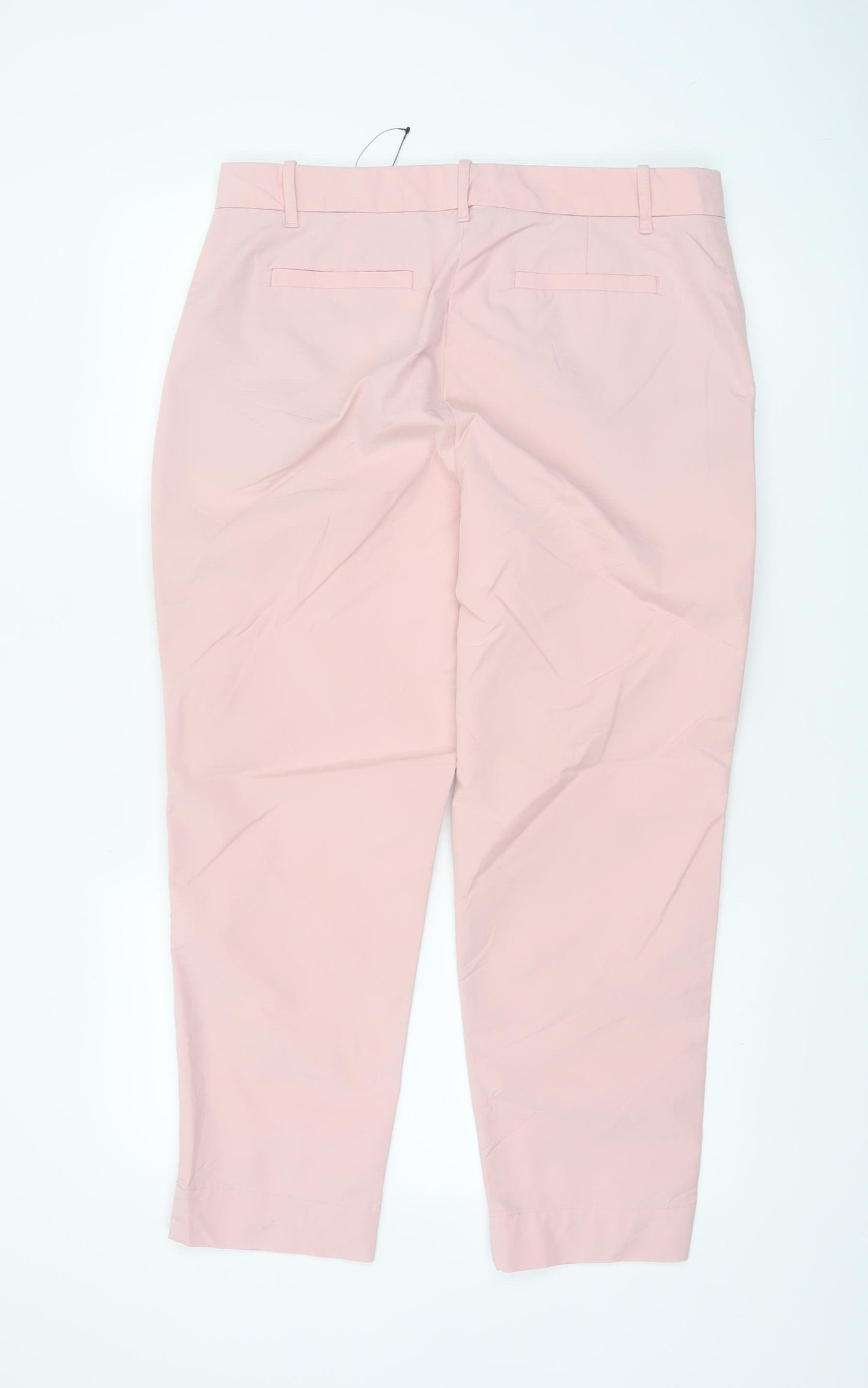 Marks and Spencer Women’s Pink Chino Trousers Size 14 Short Cotton Blend