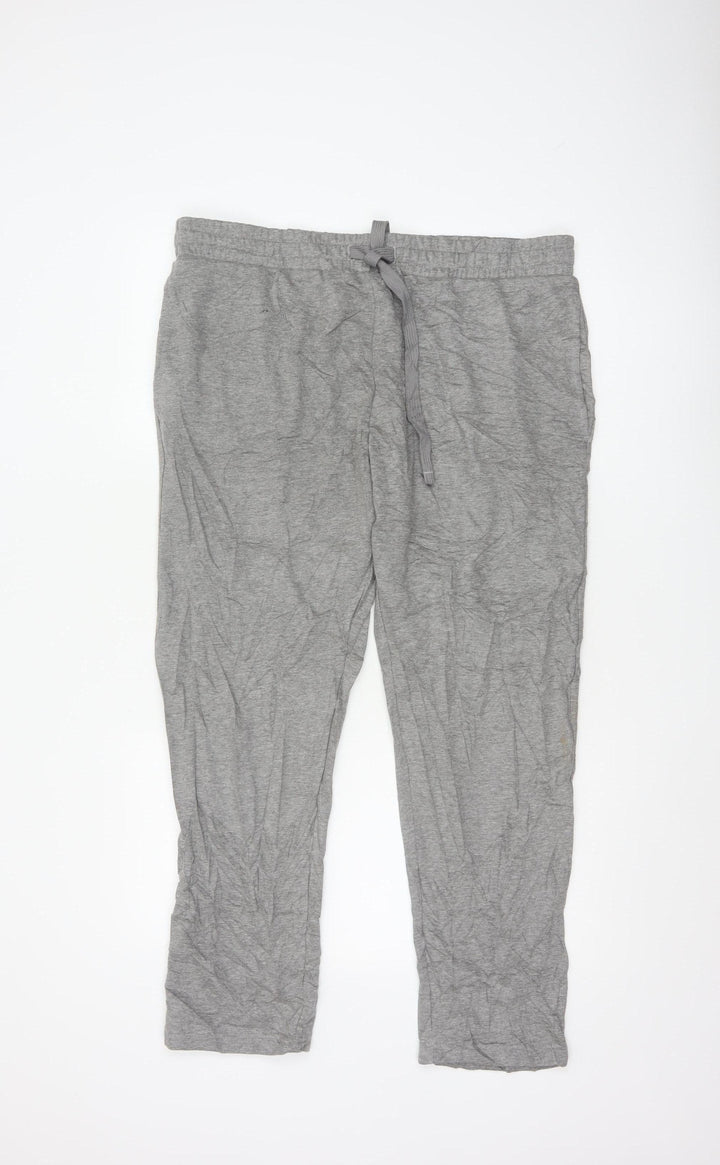 Marks and Spencer Mens Grey Regular Fit Jogger Trousers L