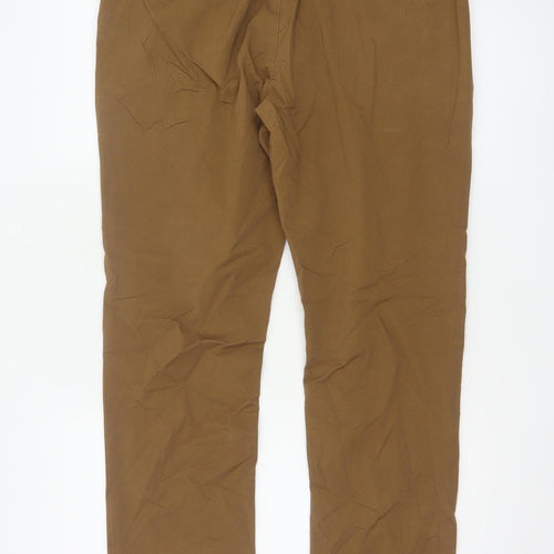 Marks and Spencer Men's Brown Slim Fit Chino Trousers 34W 31L