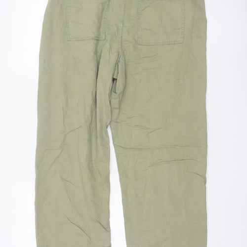 Marks and Spencer Per Una Women’s Green Cargo Belted Trousers Size 14