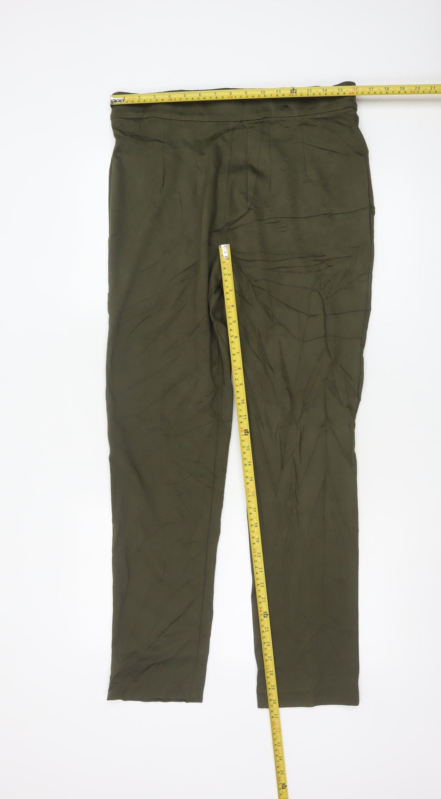 Marks and Spencer Women’s Green Stretch Jersey Trousers Size 14
