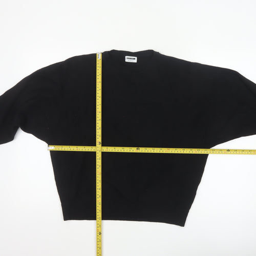 Noisy May Women's Black Crew Neck Knit Jumper Size S Relaxed Fit