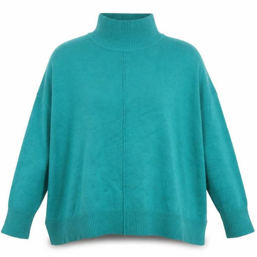 French Connection Women’s Green Roll Neck Relaxed Jumper Size L