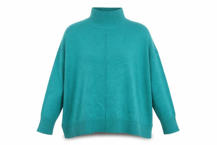 French Connection Women’s Green Roll Neck Relaxed Jumper Size L