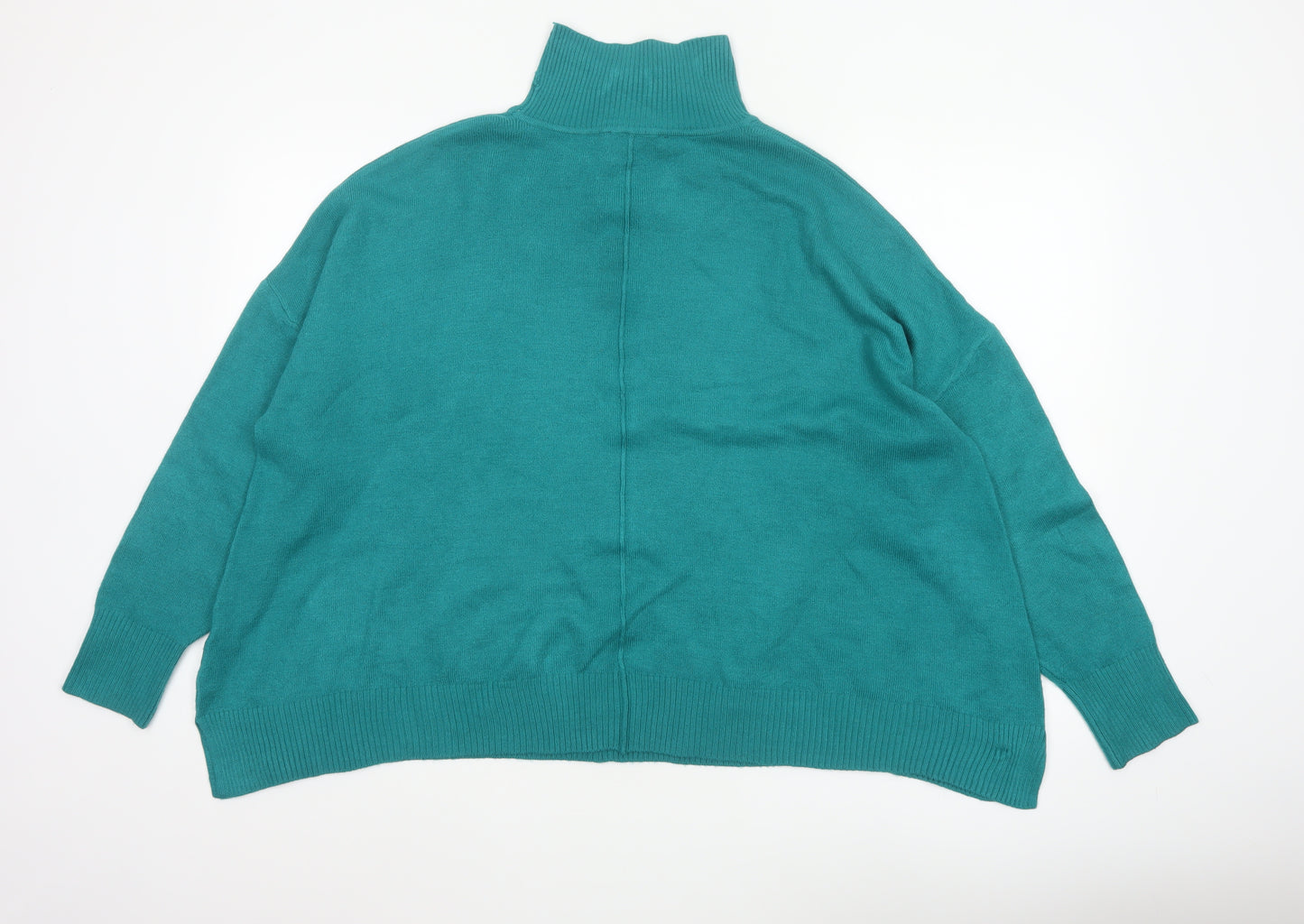 French Connection Women’s Green Roll Neck Relaxed Jumper Size L