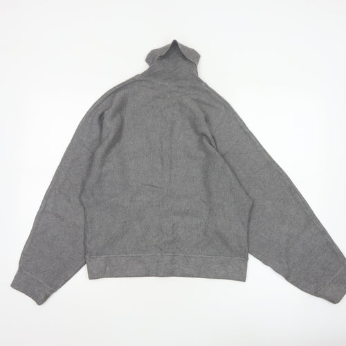 ZARA Women Grey Roll Neck Knit Pullover Jumper Size 14