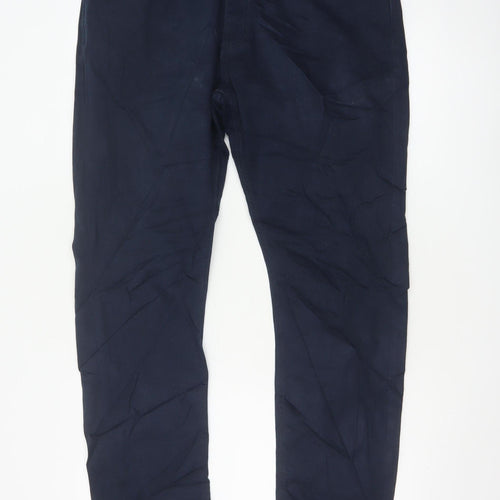 Marks and Spencer Men's Blue Slim Fit Chino Trousers 36/31