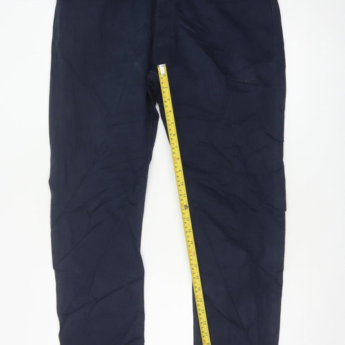 Marks and Spencer Men's Blue Slim Fit Chino Trousers 36/31