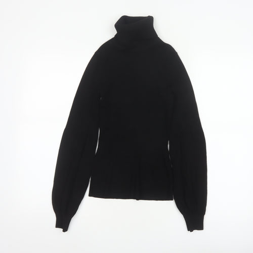 Karen Millen Women's Black Roll Neck Long Sleeve Slim Knit Jumper XS