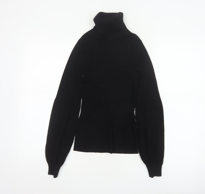 Karen Millen Women's Black Roll Neck Long Sleeve Slim Knit Jumper XS