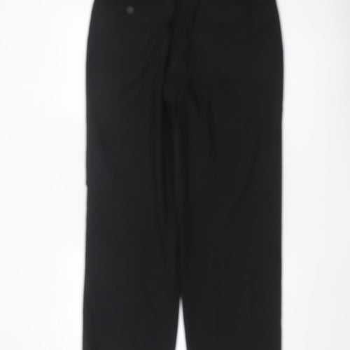 Taylor & Wright Men's Black Wool Blend Dress Trousers 34R