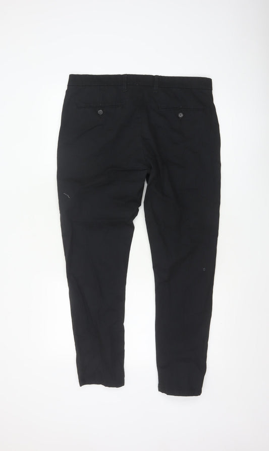 Marks and Spencer Men's Black Skinny Fit Chino Trousers 34W 29L