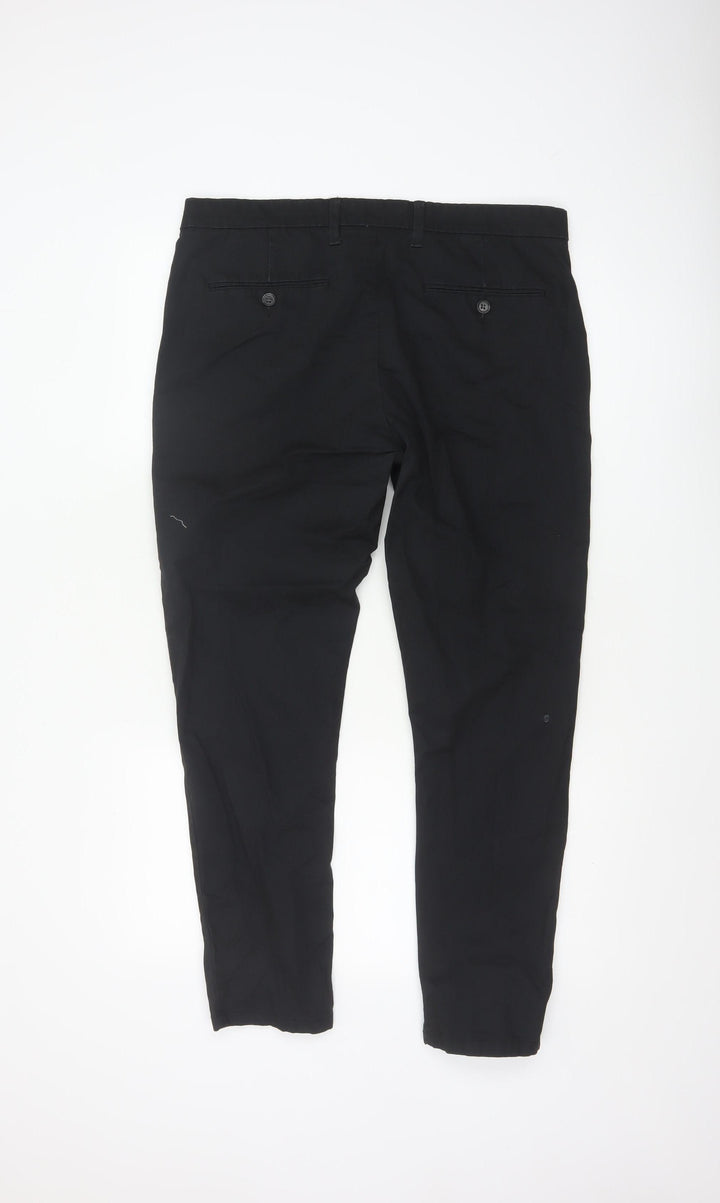 Marks and Spencer Men's Black Skinny Fit Chino Trousers 34W 29L