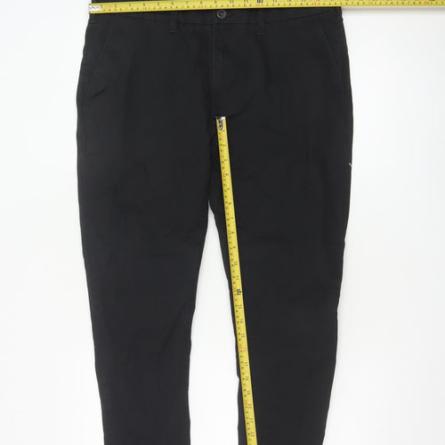 Marks and Spencer Men's Black Skinny Fit Chino Trousers 34W 29L