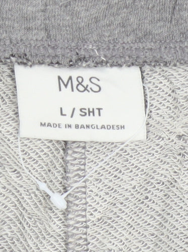 Marks and Spencer Mens Grey Jersey Sweatpants L Regular Fit