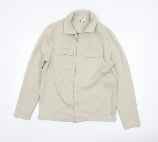 Marks and Spencer Autograph Men's Beige Twill Button Jacket Size S