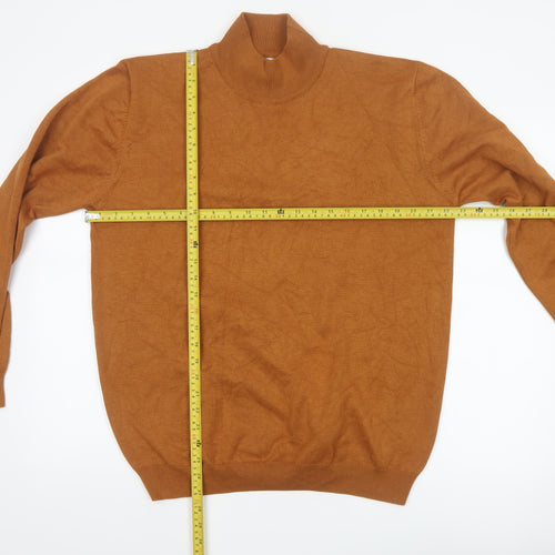 Sorbino Men’s Brown Roll Neck Pullover Jumper 2XL Viscose Knit