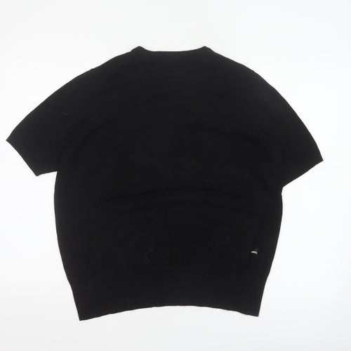 The Set Women’s Black L Crew Neck Short Sleeve Pullover Jumper