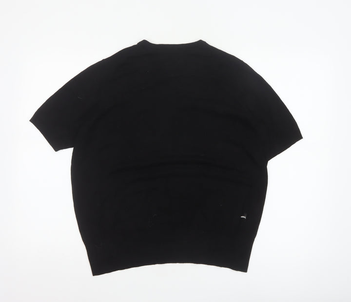 The Set Women’s Black L Crew Neck Short Sleeve Pullover Jumper
