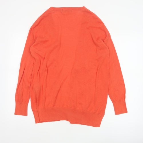 Marks and Spencer Women’s Orange Cotton Long Sleeve Cardigan Size S