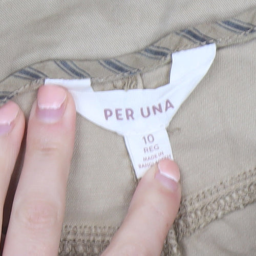 Marks and Spencer Per Una Women's Beige Size 10 Chino Trousers