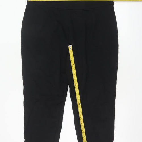 Marks and Spencer Women Black Size 18 Regular Fit Stretch Leggings