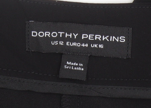 Dorothy Perkins Women's Black Size 16 Stretch Formal Trousers