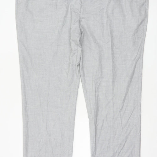 Marks and Spencer Men’s Grey Regular Fit Dress Trousers 48 Long