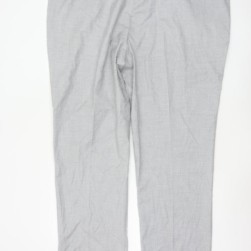 Marks and Spencer Men’s Grey Regular Fit Dress Trousers 48 Long