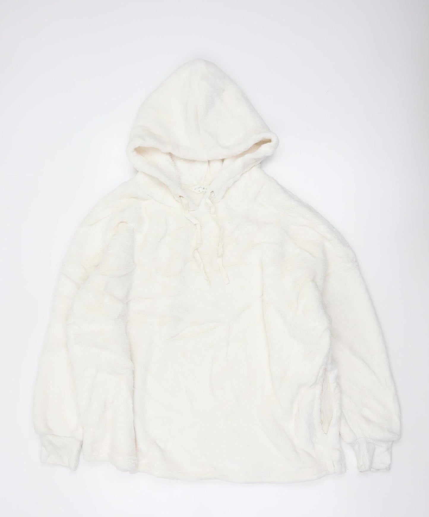 Marks and Spencer Women’s Ivory XL Fleece Hooded Nightwear Top
