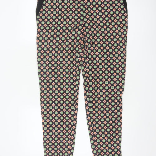 River Island Womens Multicoloured Geometric Slim Tapered Trousers Size 12