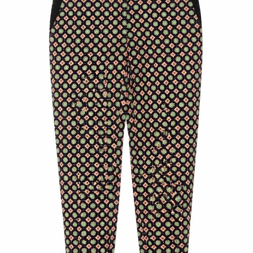 River Island Womens Multicoloured Geometric Slim Tapered Trousers Size 12