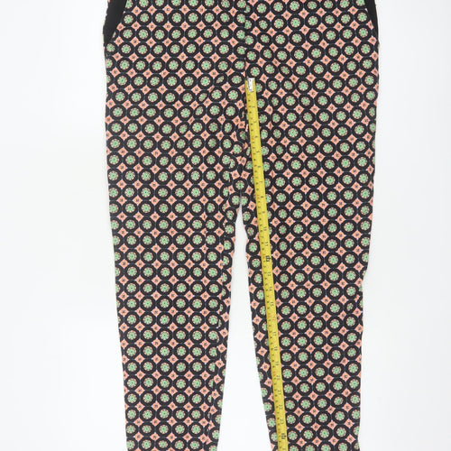 River Island Womens Multicoloured Geometric Slim Tapered Trousers Size 12