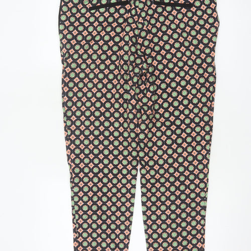 River Island Womens Multicoloured Geometric Slim Tapered Trousers Size 12