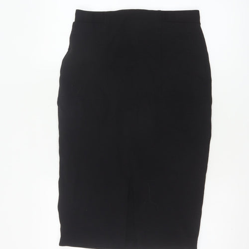 Next Women Black Size 10 Pencil Skirt Viscose Blend Workwear