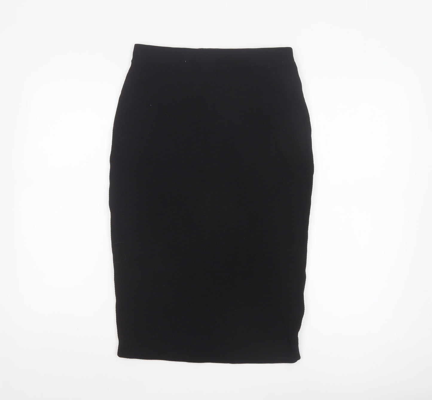 Next Women Black Size 10 Pencil Skirt Viscose Blend Workwear