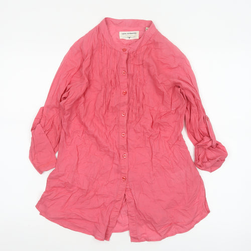 Levi Strauss Women’s Pink 3/4 Sleeve Cotton Tunic Shirt M