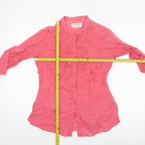 Levi Strauss Women’s Pink 3/4 Sleeve Cotton Tunic Shirt M