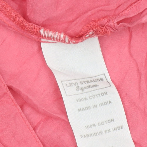 Levi Strauss Women’s Pink 3/4 Sleeve Cotton Tunic Shirt M