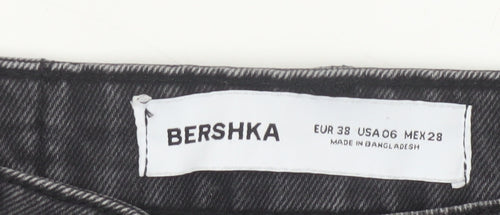 Bershka Women’s Black Cotton Cargo Mini Skirt Size 10