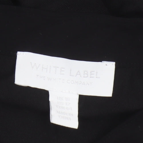 The White Company Women's Black Size 16 Long Sleeve Shirt Dress