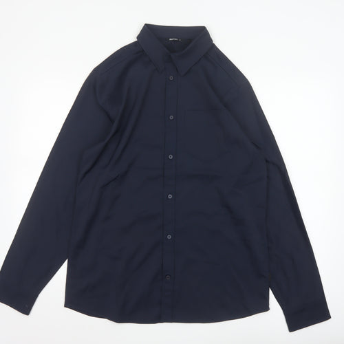 Rohan Men's Blue Regular Fit Long Sleeve Button-Up Shirt M