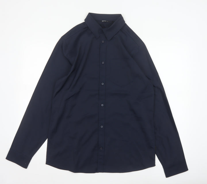 Rohan Men's Blue Regular Fit Long Sleeve Button-Up Shirt M