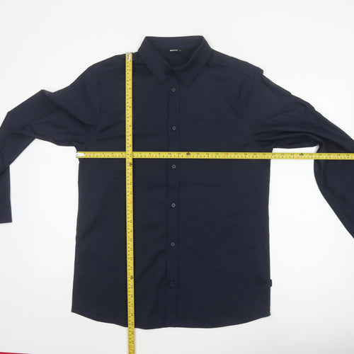 Rohan Men's Blue Regular Fit Long Sleeve Button-Up Shirt M