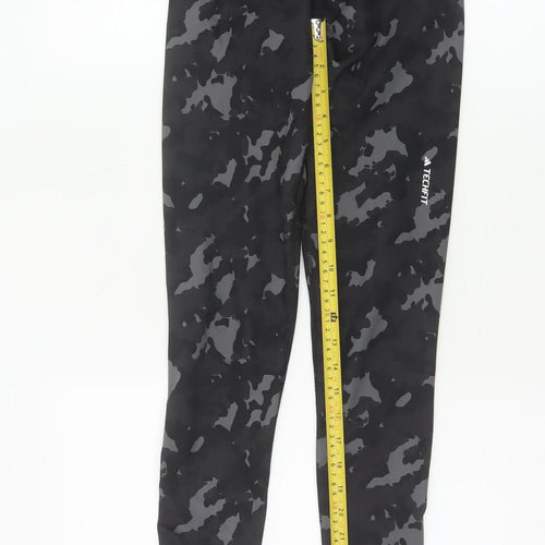 Adidas Women's Black Camouflage Techfit XS Compression Leggings