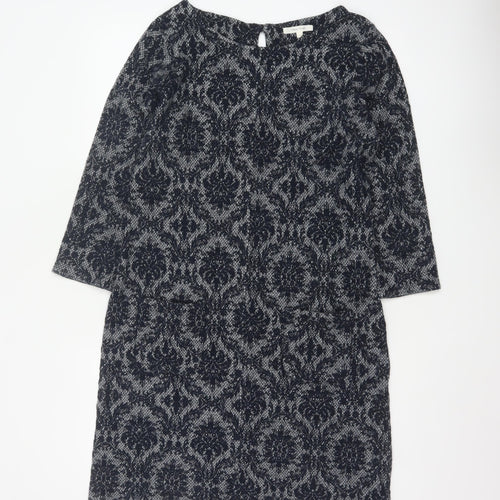 White Stuff Women's Blue Shift Knit Dress Size 14