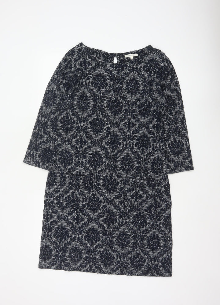 White Stuff Women's Blue Shift Knit Dress Size 14